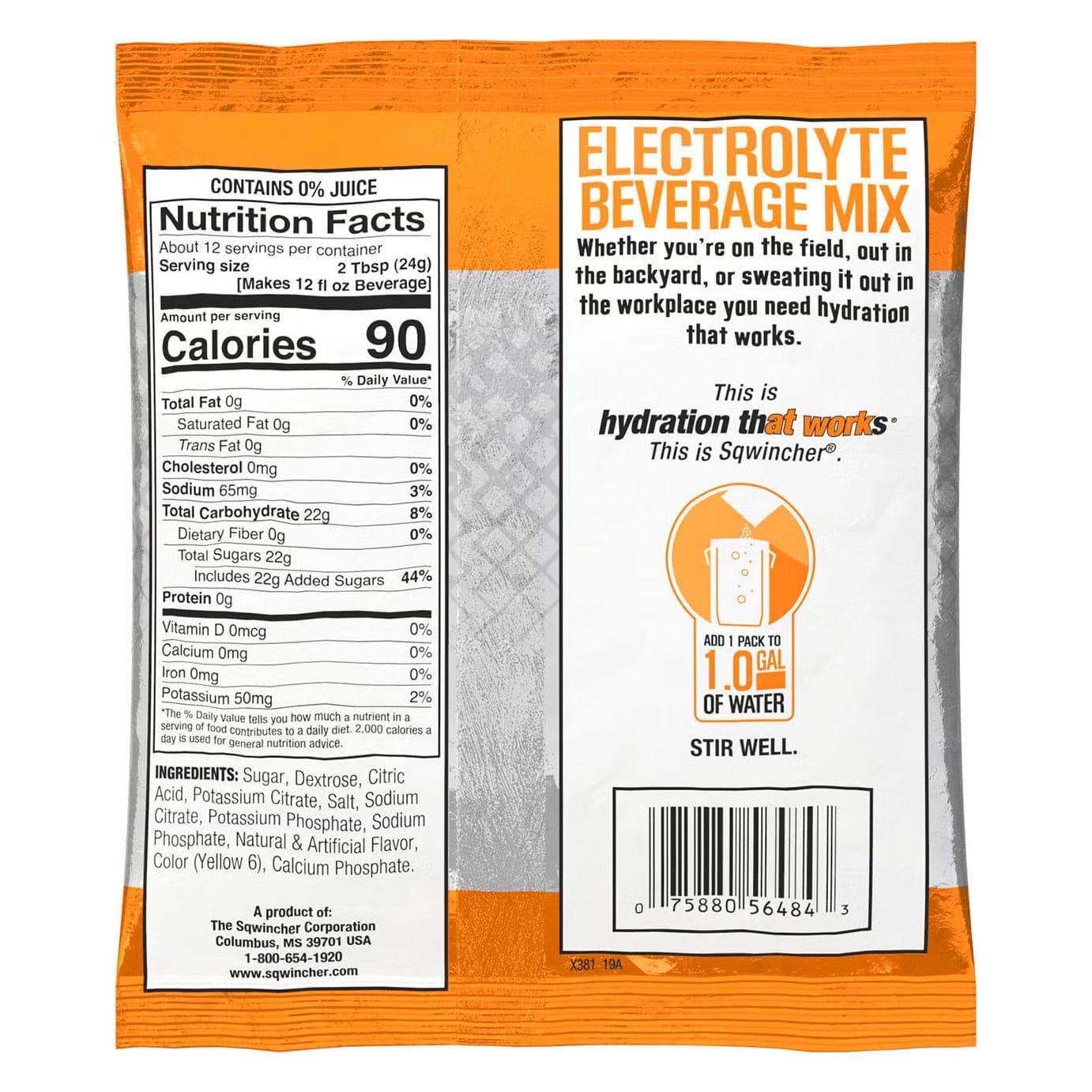 Sqwincher Powder Pack Electrolyte Replenishment Drink Mix - Image 2