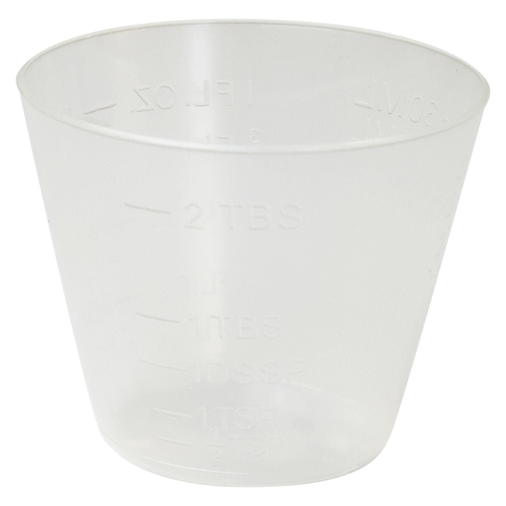 Dynarex Plastic Graduated Medicine Cup, Clear, 1 oz. - Case of 5000 - Image 1