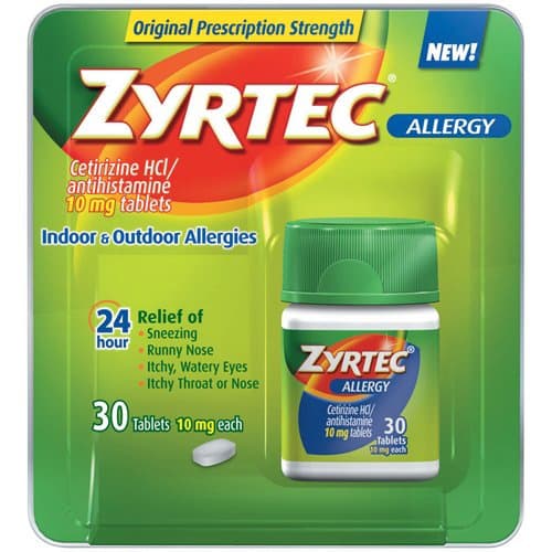 Zyrtec Allergy Relief Tablet, 10 mg - Case of 720 Tablets - Image 1