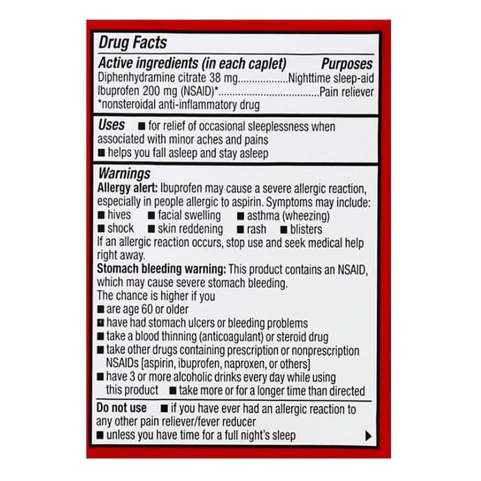 Leader Pain Reliever And Sleep-Aid Coated Caplets - Pack of 40 - Image 2
