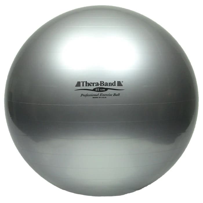 TheraBand Standard Exercise Ball, 33-1/2 Inches, Silver - Image 1