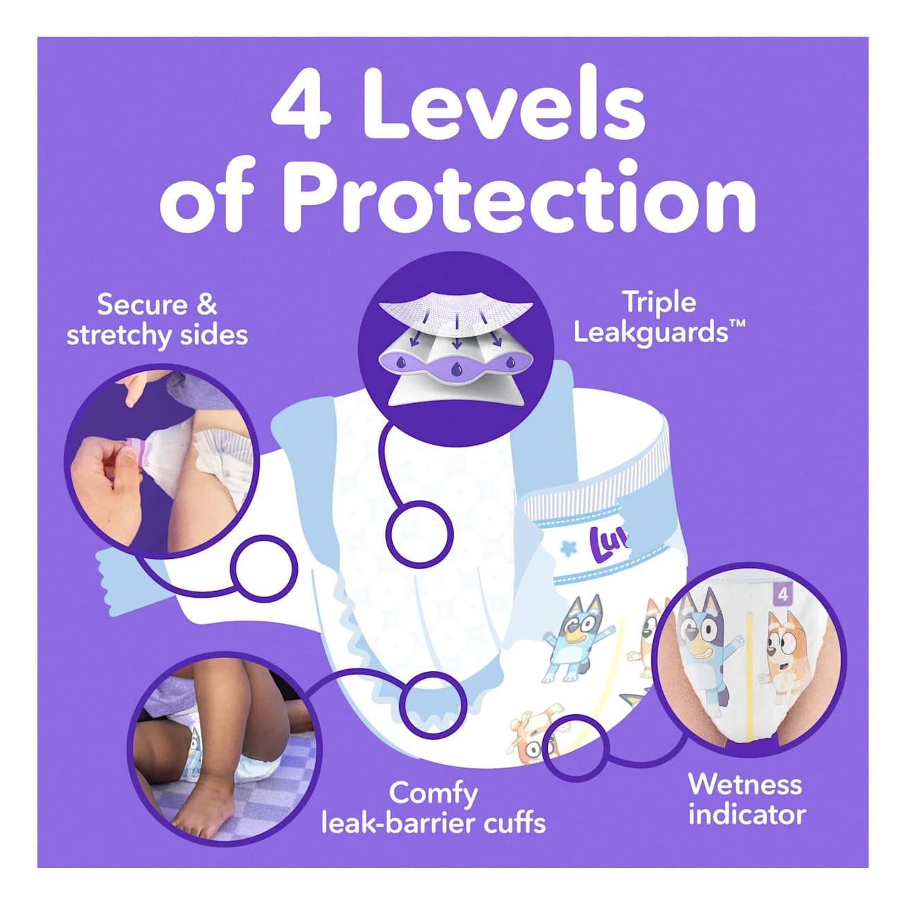 Luvs Platinum Protection Baby Diapers, Jumbo Pack - Image 2