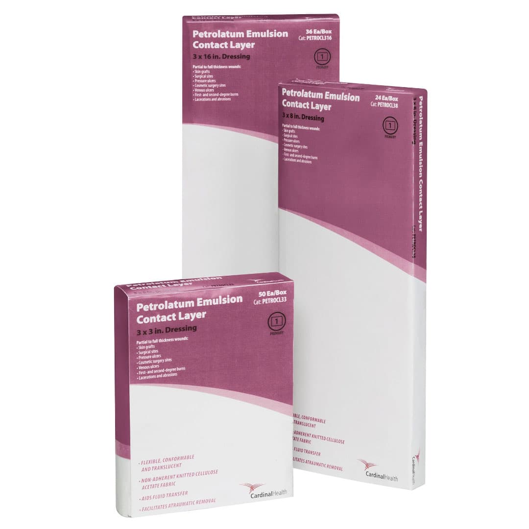 Cardinal Health Petrolatum Emulsion Contact Layer Dressing