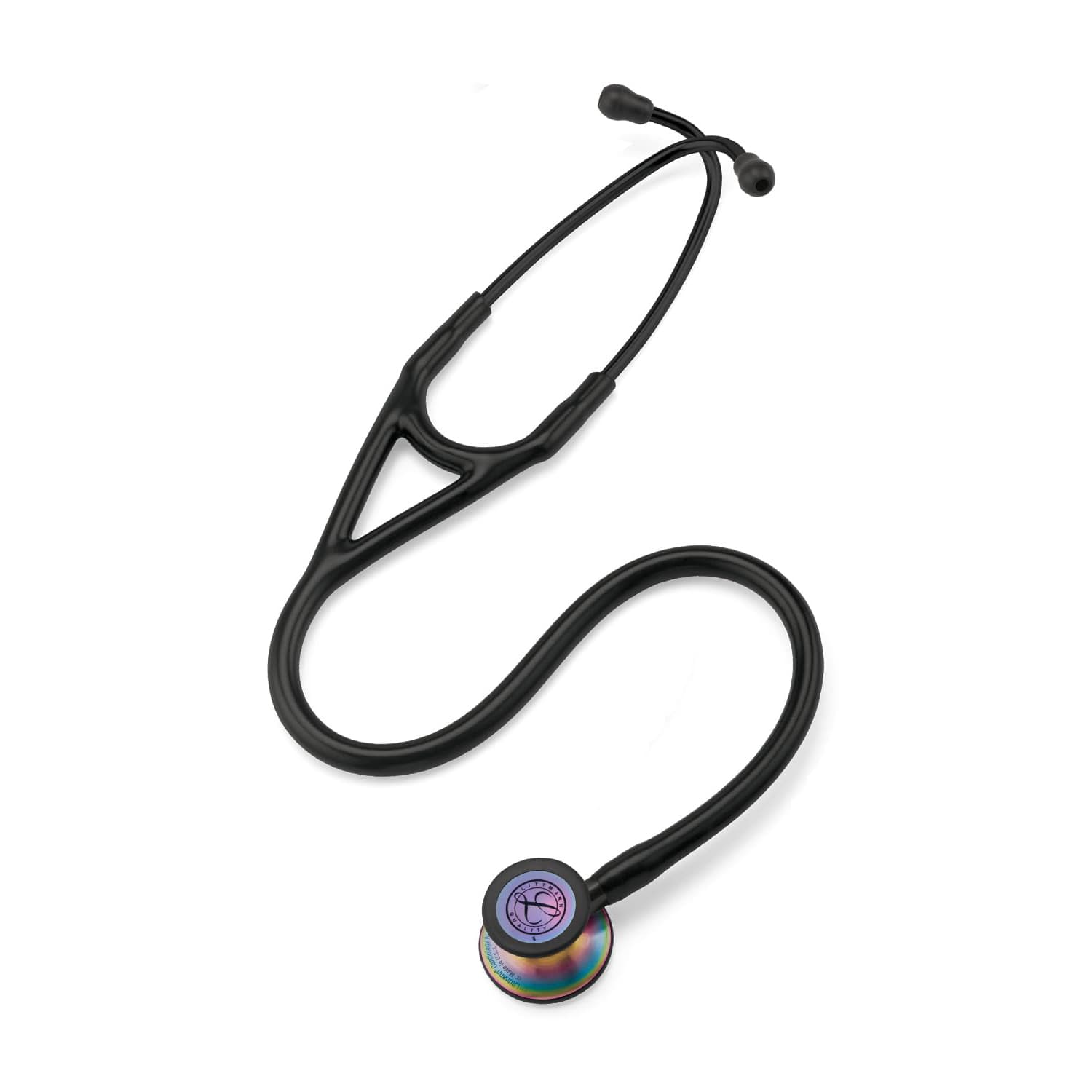 3M Littmann Cardiology IV Stethoscope, Rainbow Finish Chestpiece, 27" Tube, Black - Image 1