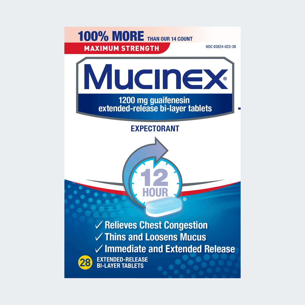 Mucinex Guaifenesin Extended-Release Bi-Layer Tablets, 1200 mg - Case of 28 - Image 1