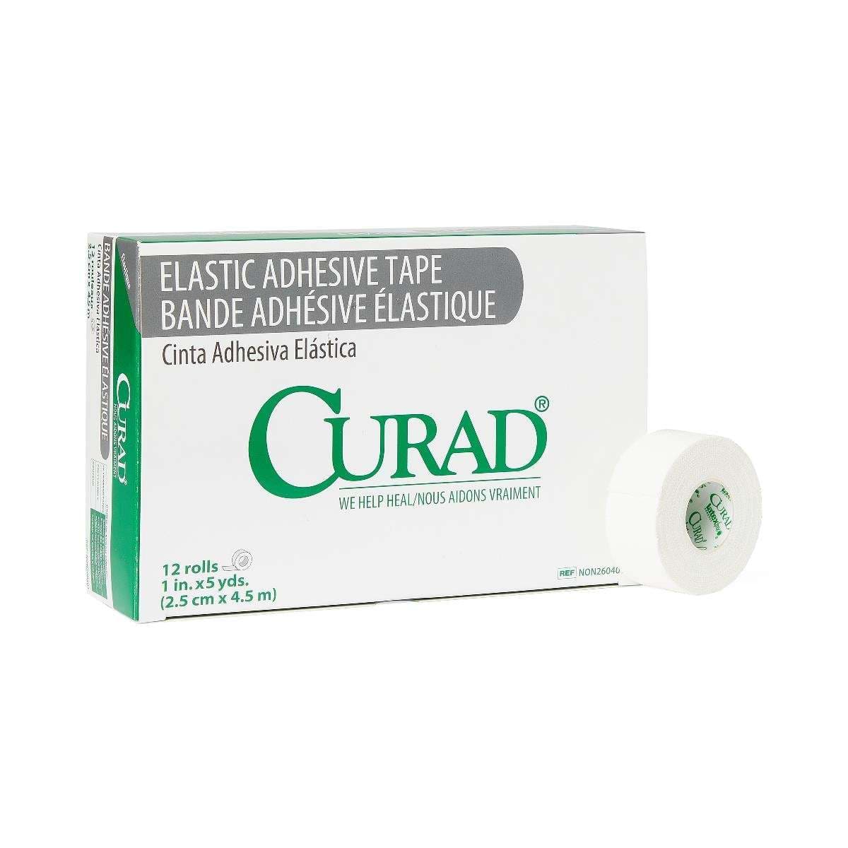 Curad Elastic Adhesive Bandages, 1 Inch x 5 Yard - Box of 12 - Image 1