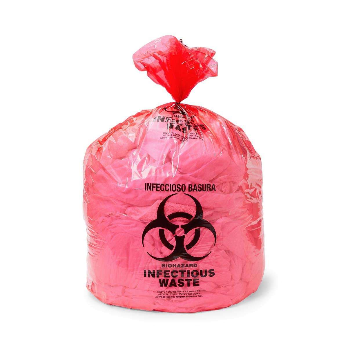 Medline Biohazard Liners, 30 x 43 Inch, Roll - Case of 200 - Image 1