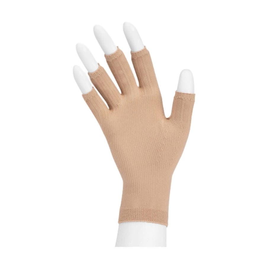 Juzo Soft Seamless Compression Glove, 15-20 mmHg, Left Hand, Beige, Small - Image 1