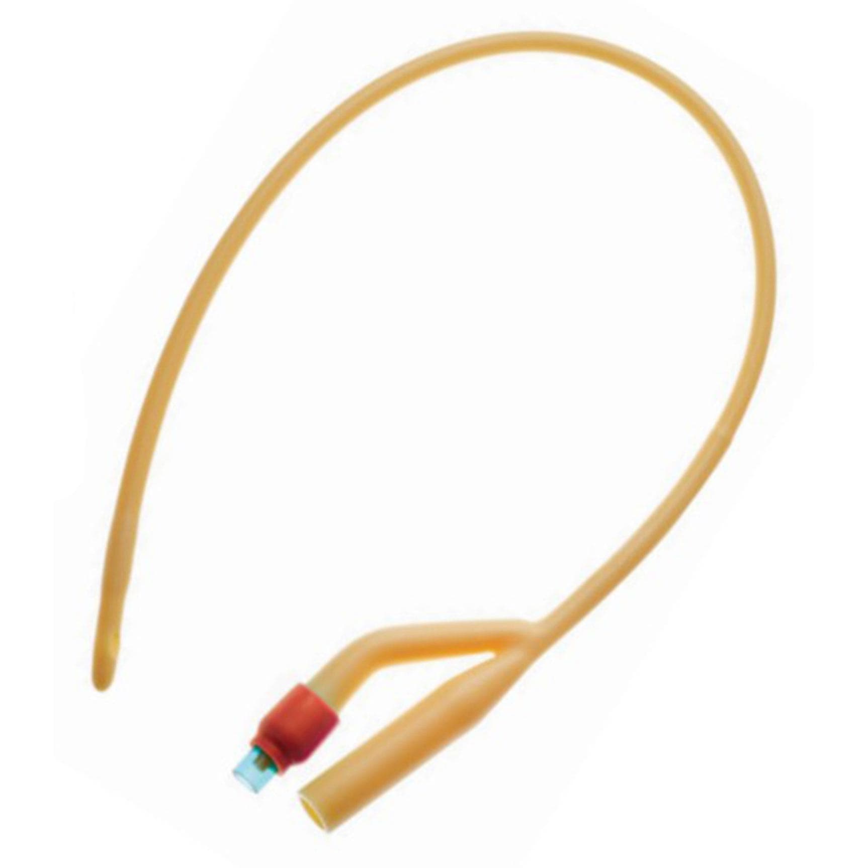 Amsure 2-Way Siliconized Latex Foley Catheters, 5cc, 14 Fr, 16" - Box of 10 - Image 1