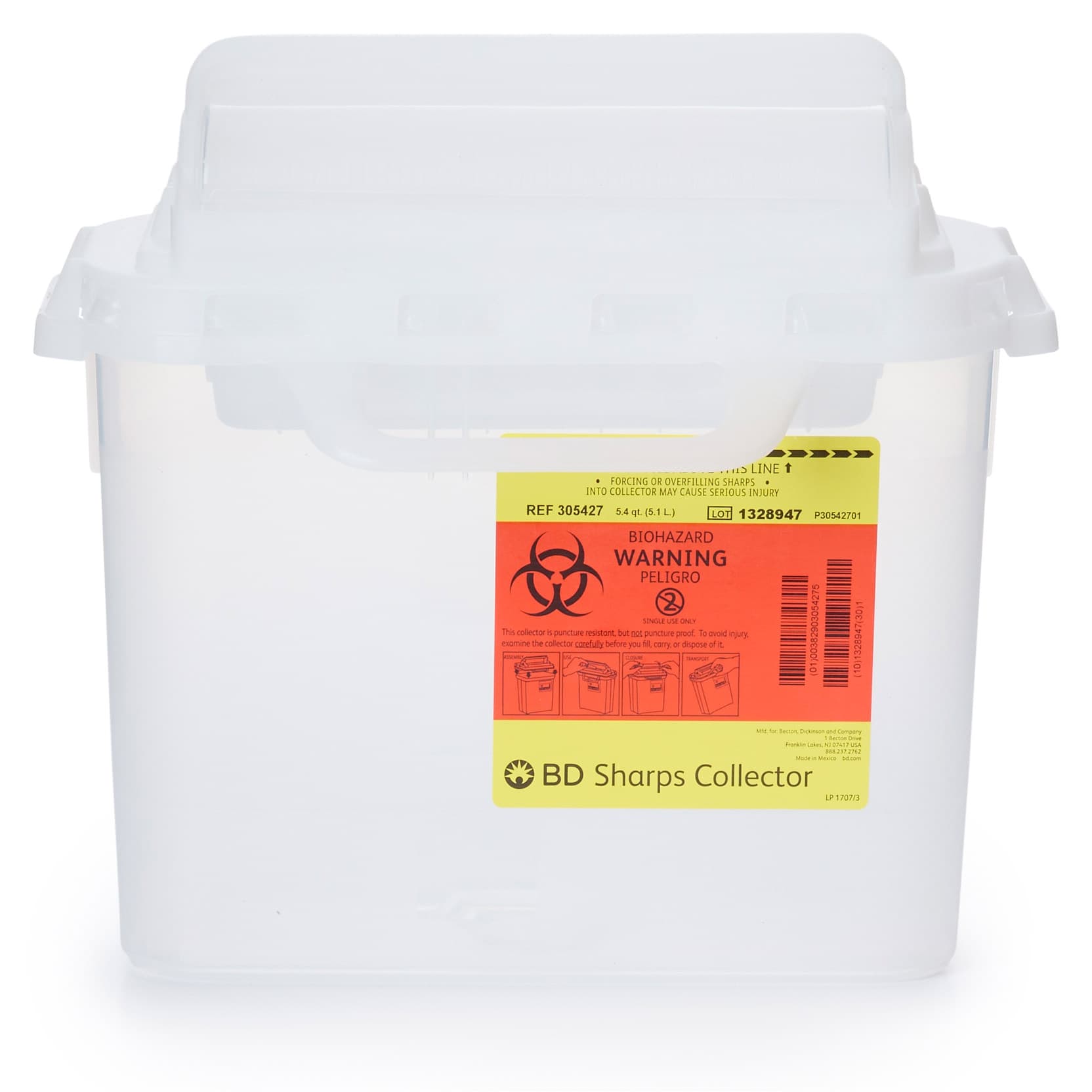 BD Counterbalanced Door Patient Room Collector, Clear