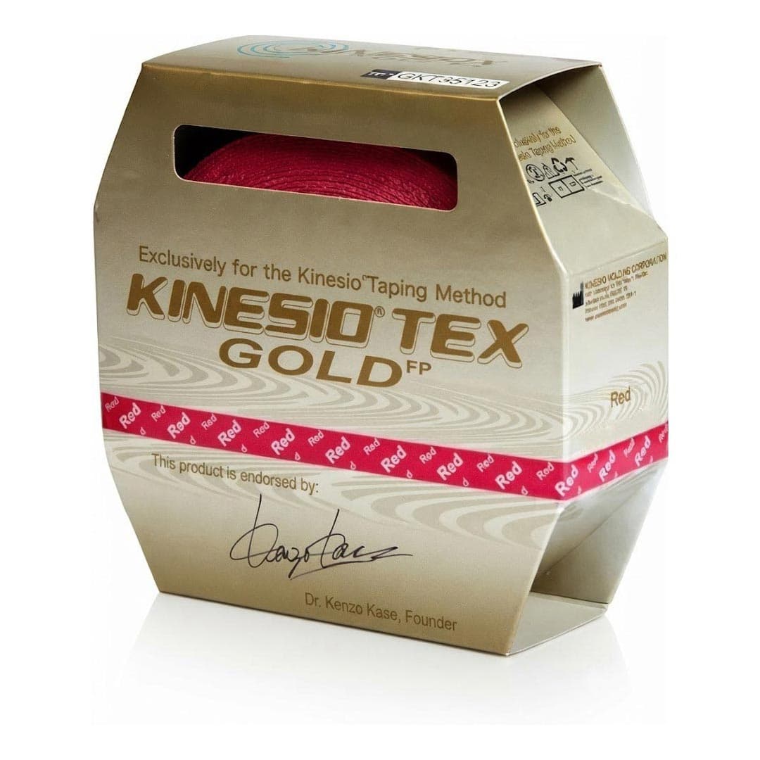 Kinesio Tex Gold Wave Elastic Athletic Tape, Red - Image 1