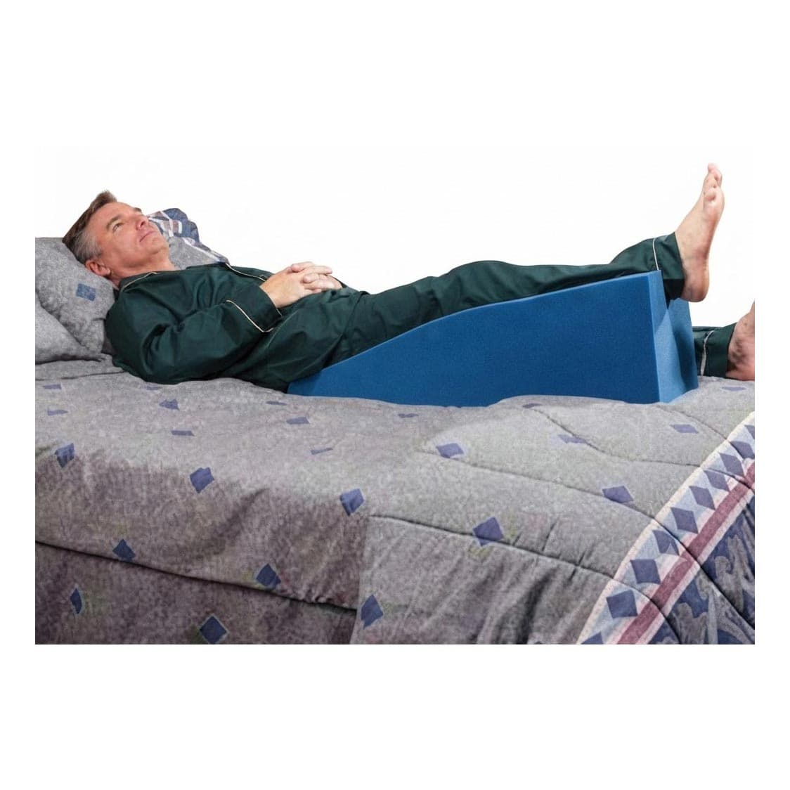 Patterson Medical Supply Noninflatable Leg Elevating Wedge, Blue, 8 W X 34 D X 8 H Inch
