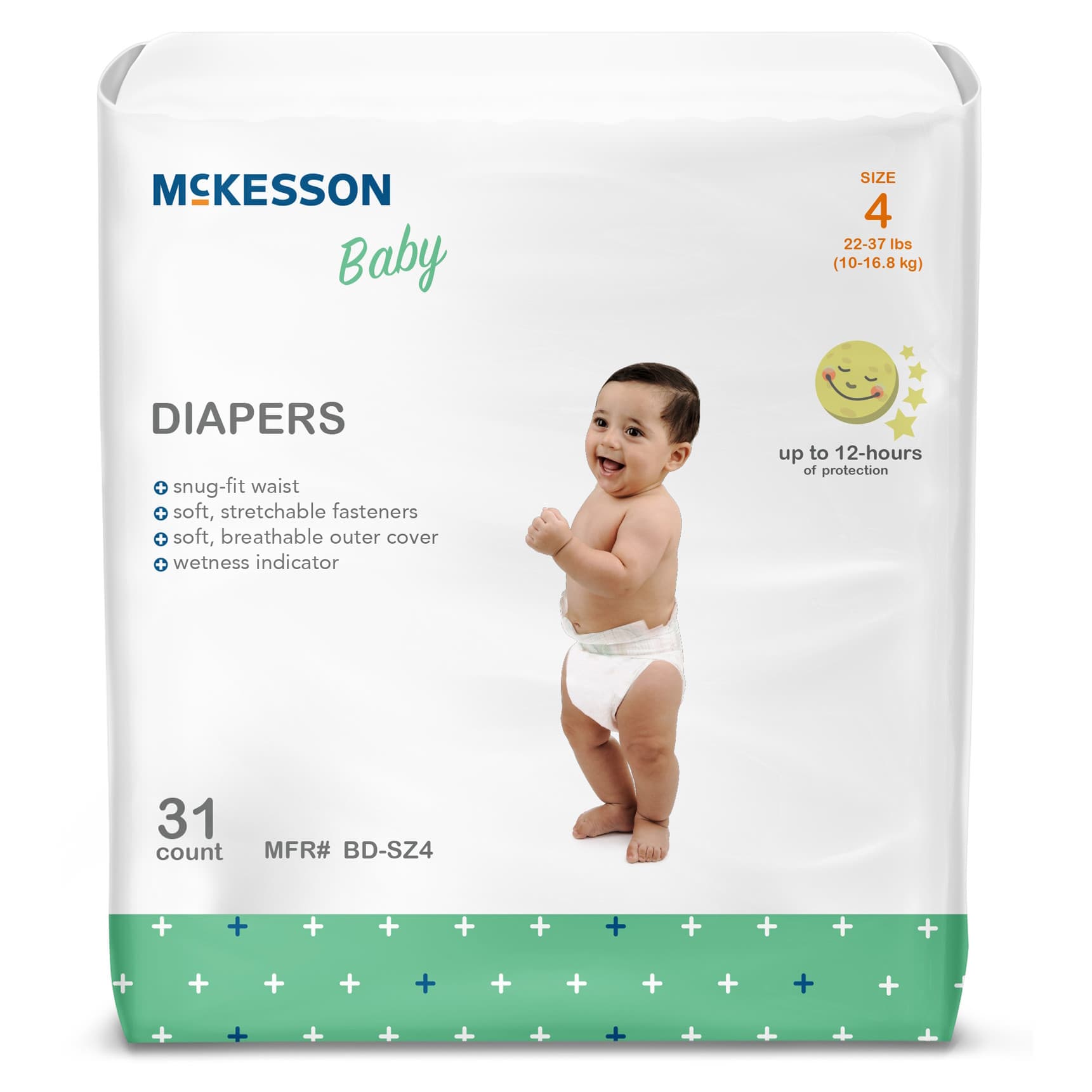 Mckesson Baby Diaper, Size 4 - Case of 124 - Image 1