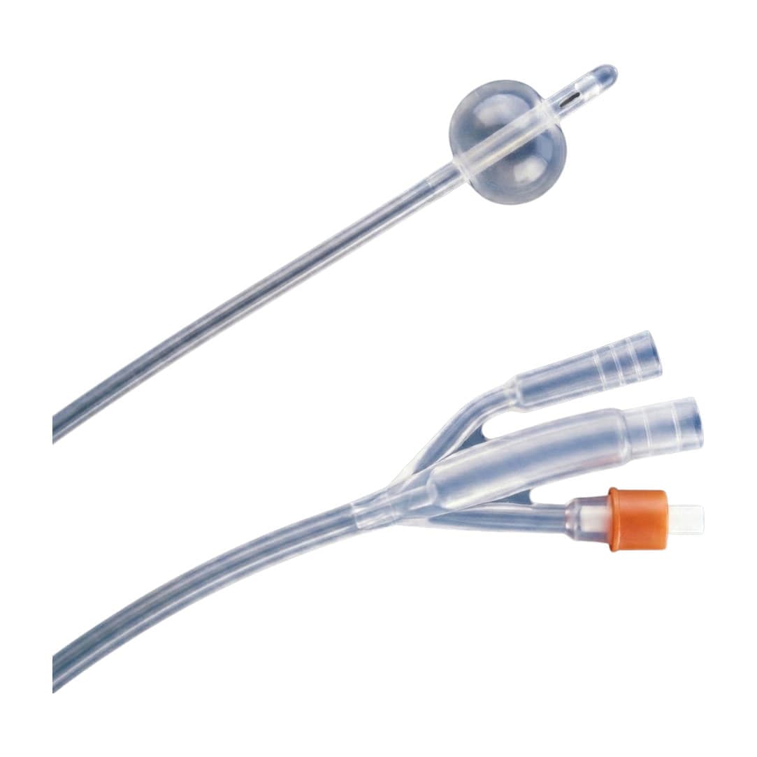 Lubri-Sil 3-Way Foley Catheter, Short Round Tip, 5cc, 20 Fr - Case of 12 - Image 1