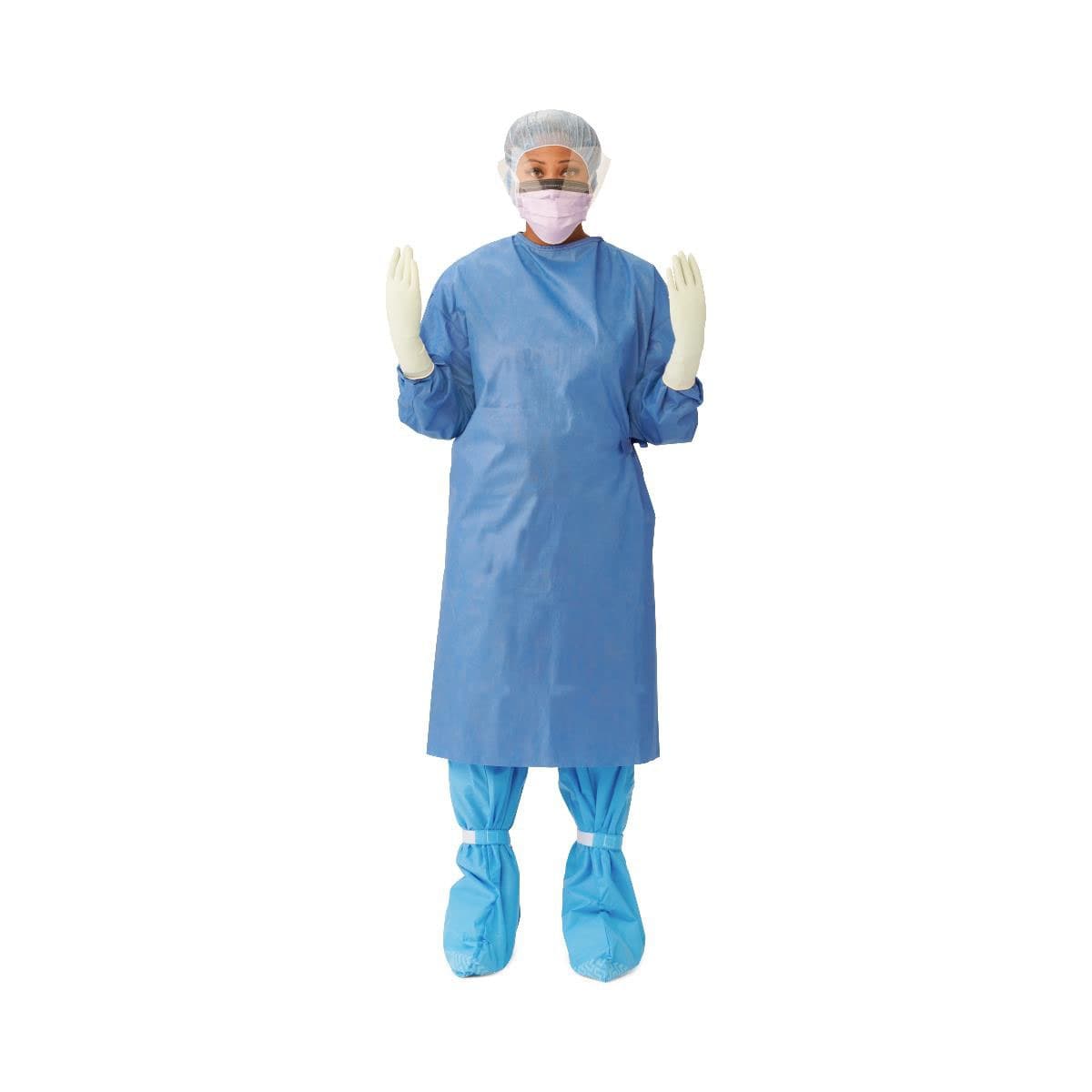 Medline Sterile Orbis Breathable Film Surgical Gown, Size L - Case of 24 - Image 1