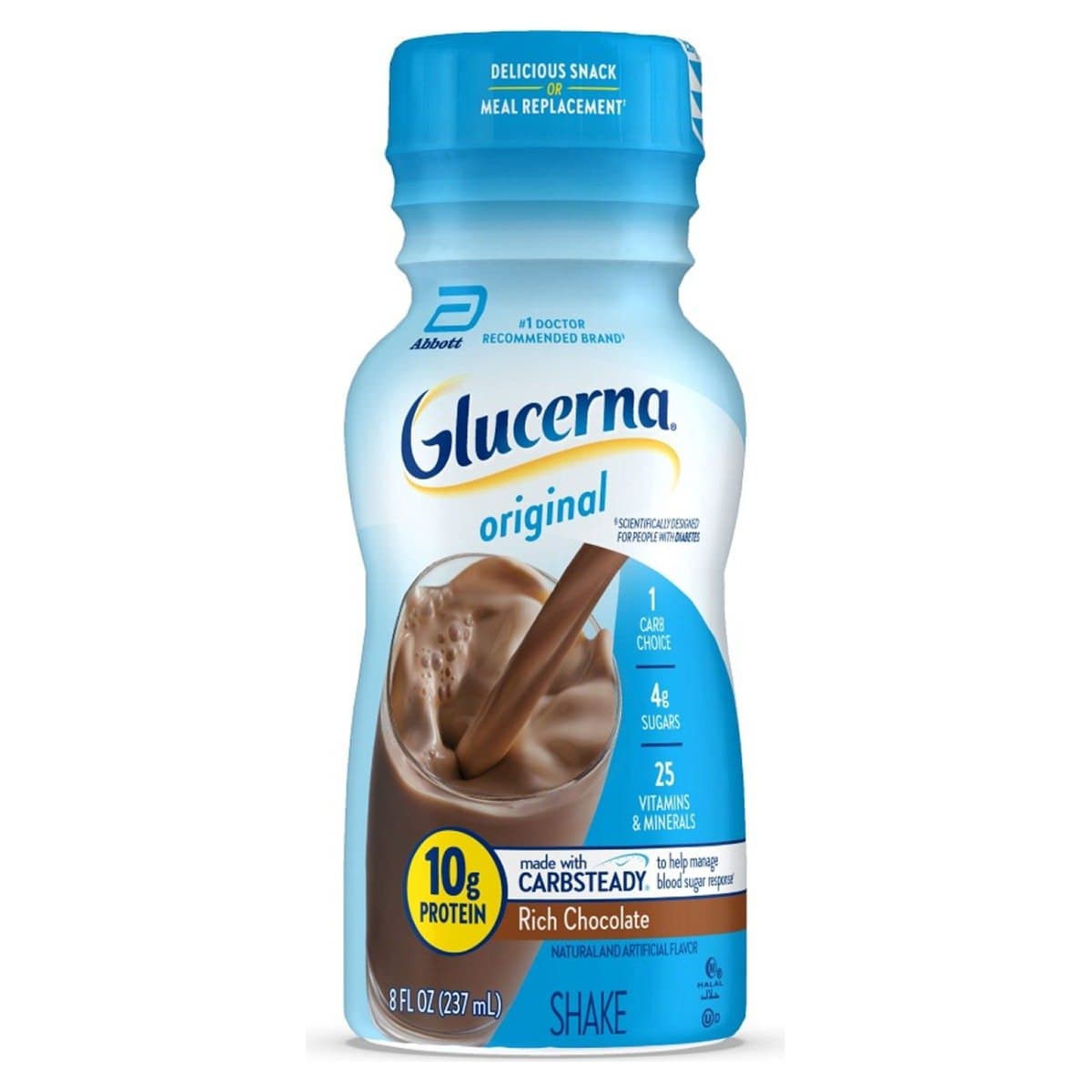 Glucerna Original Shake, Rich Chocolate, 8 oz - Each - Image 1