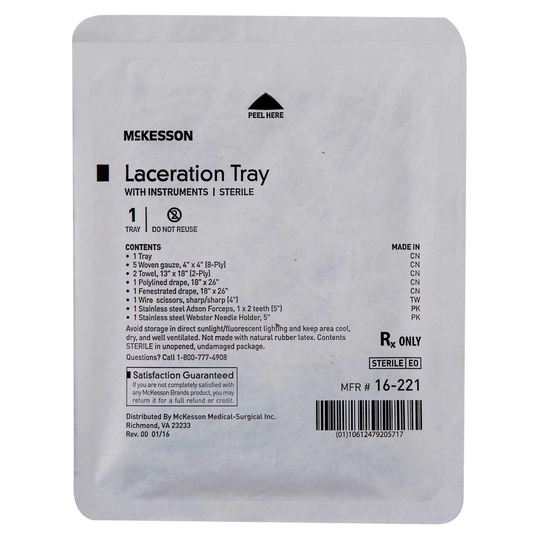 McKesson Sterile Laceration Tray - Image 2