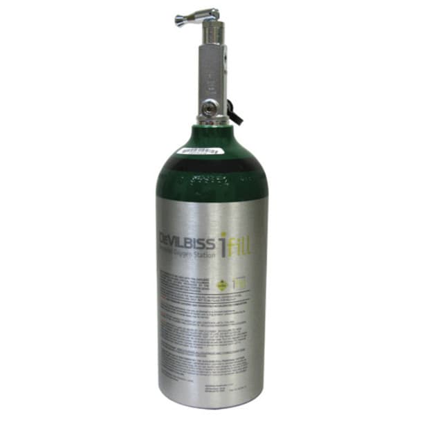 DeVilbiss Size M6 iFill Cylinders with 870 Post Valve - Each - Image 1