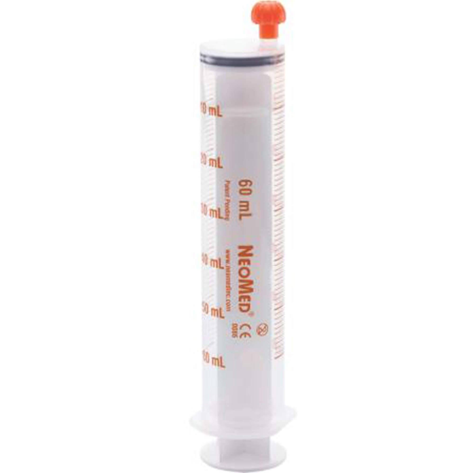 NeoMed Oral Medication Syringe, Clear Barrel, Orange Marking, 60 mL - Case of 200 - Image 1
