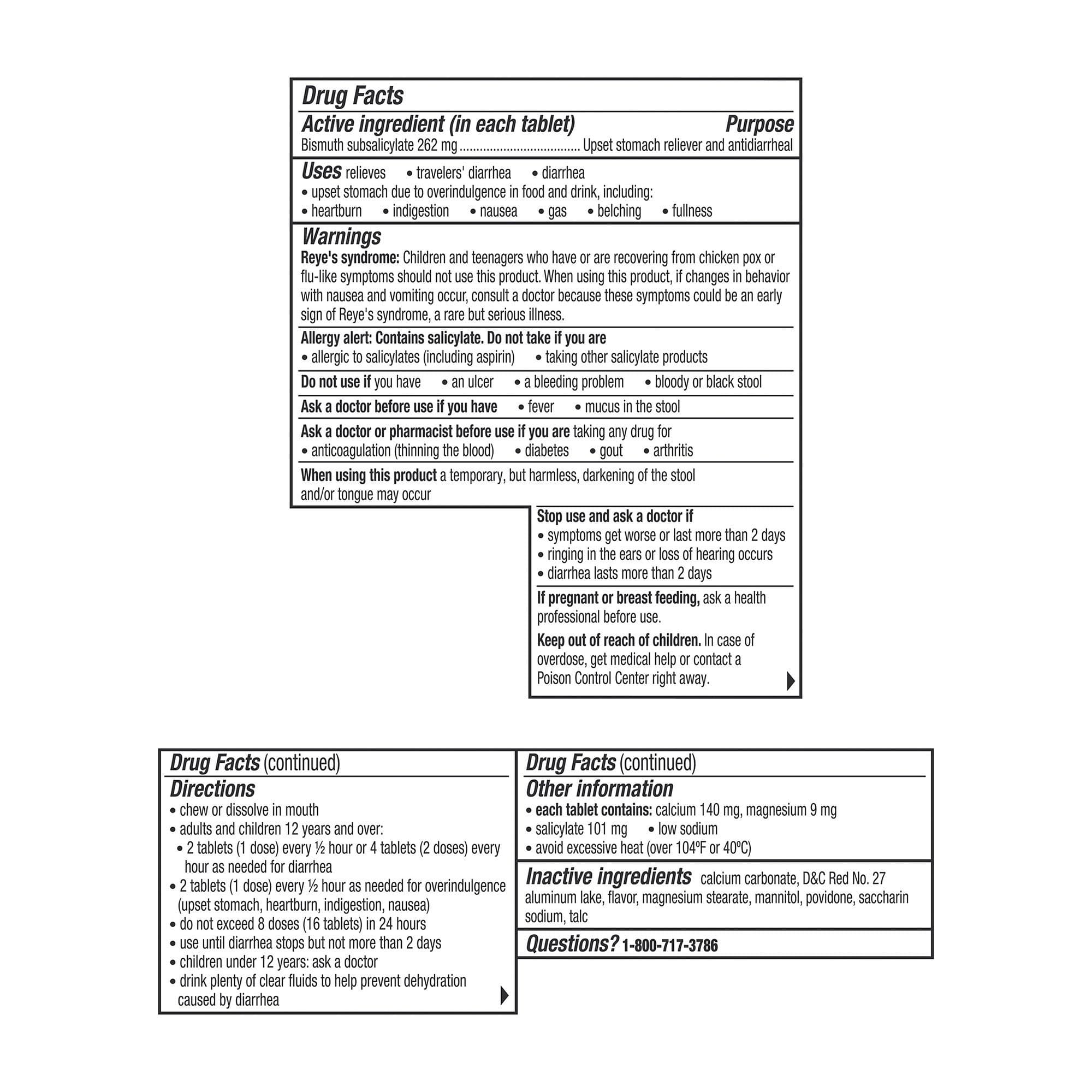 Pepto Bismol Anti-Diarrheal Chewable Tablets - Image 2