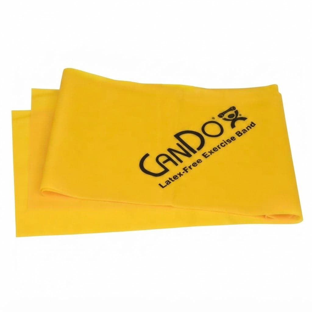CanDo Latex Free Exercise Band, 4 Feet Length, Yellow, Extra Light - Image 1