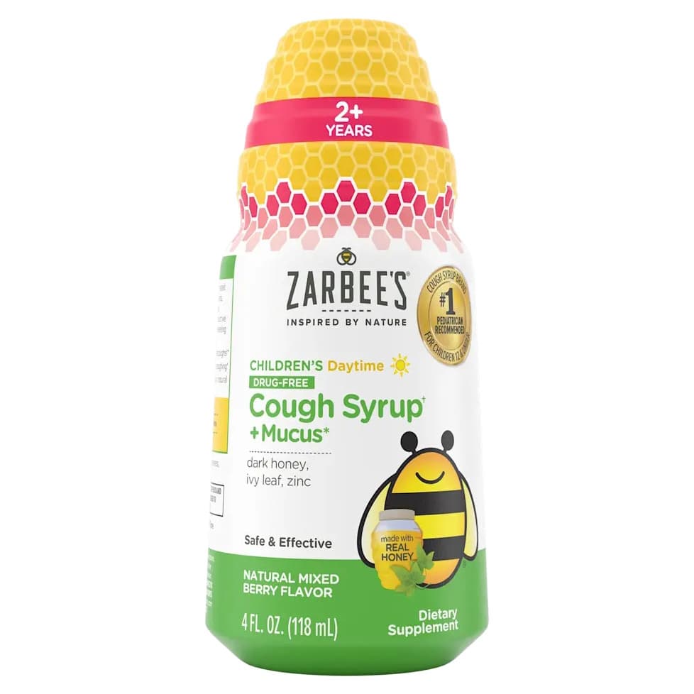 Zarbee's Kid's All-in-One Day Cough + Mucus, Throat, & Nasal, Daytime, Natural Mixed Berry, 4 oz - Each - Image 1