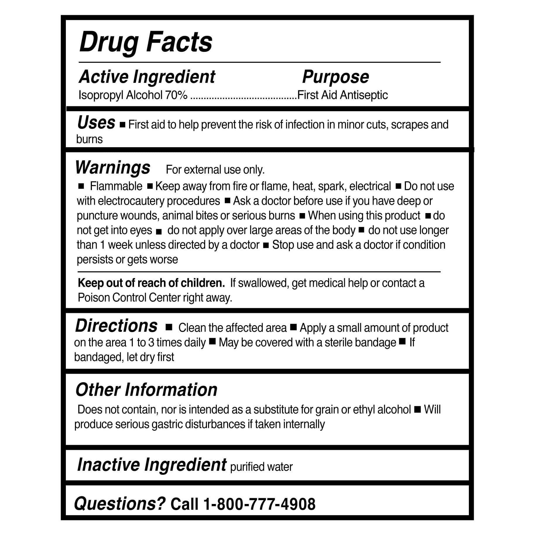 McKesson Isopropyl Rubbing Alcohol First Aid Antiseptic, 70% Strength, 1 Gallon - Image 2