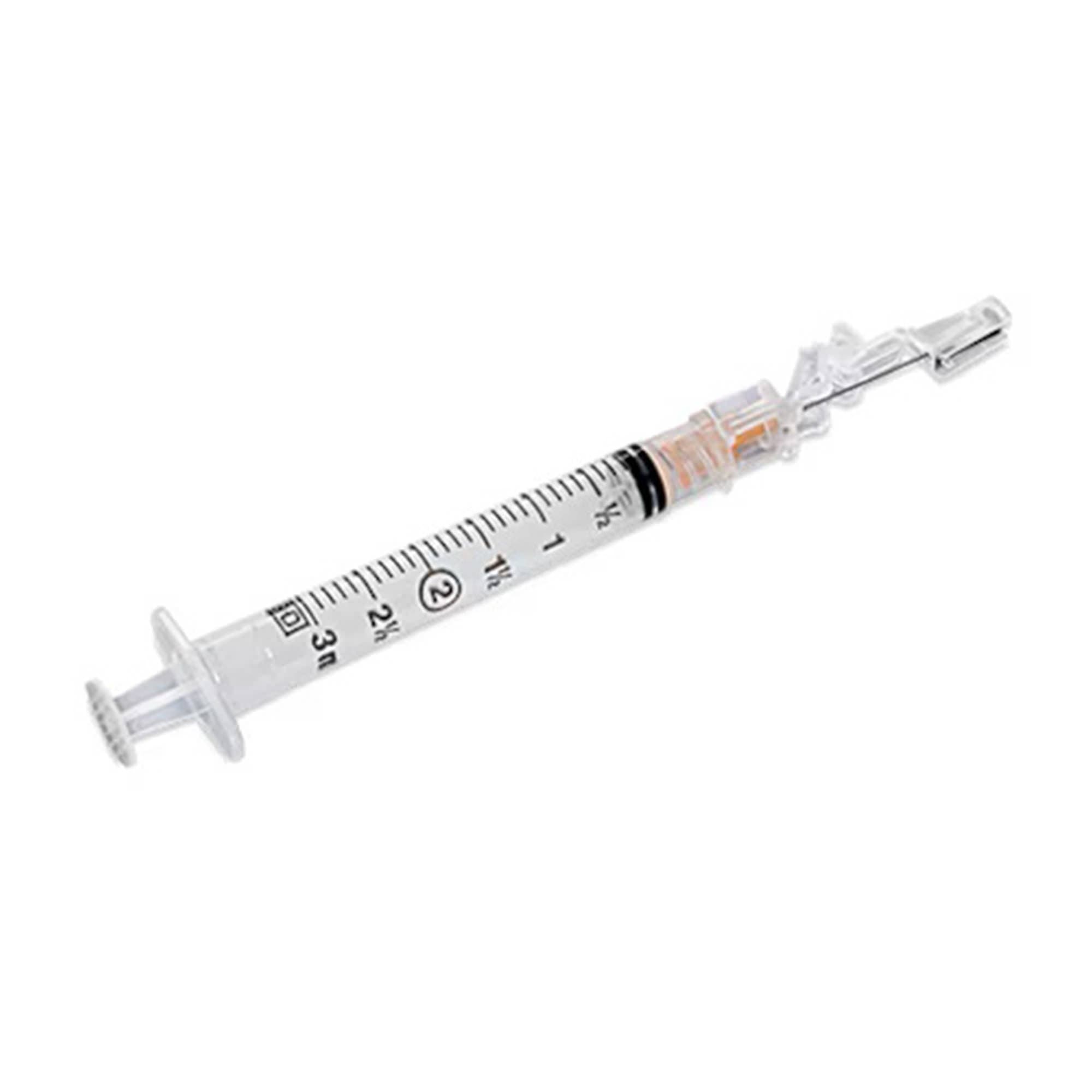BD SafetyGlide Safety Hypodermic Syringe with Needle, 25 Gauge, 5/8 Inch - Each - Image 1