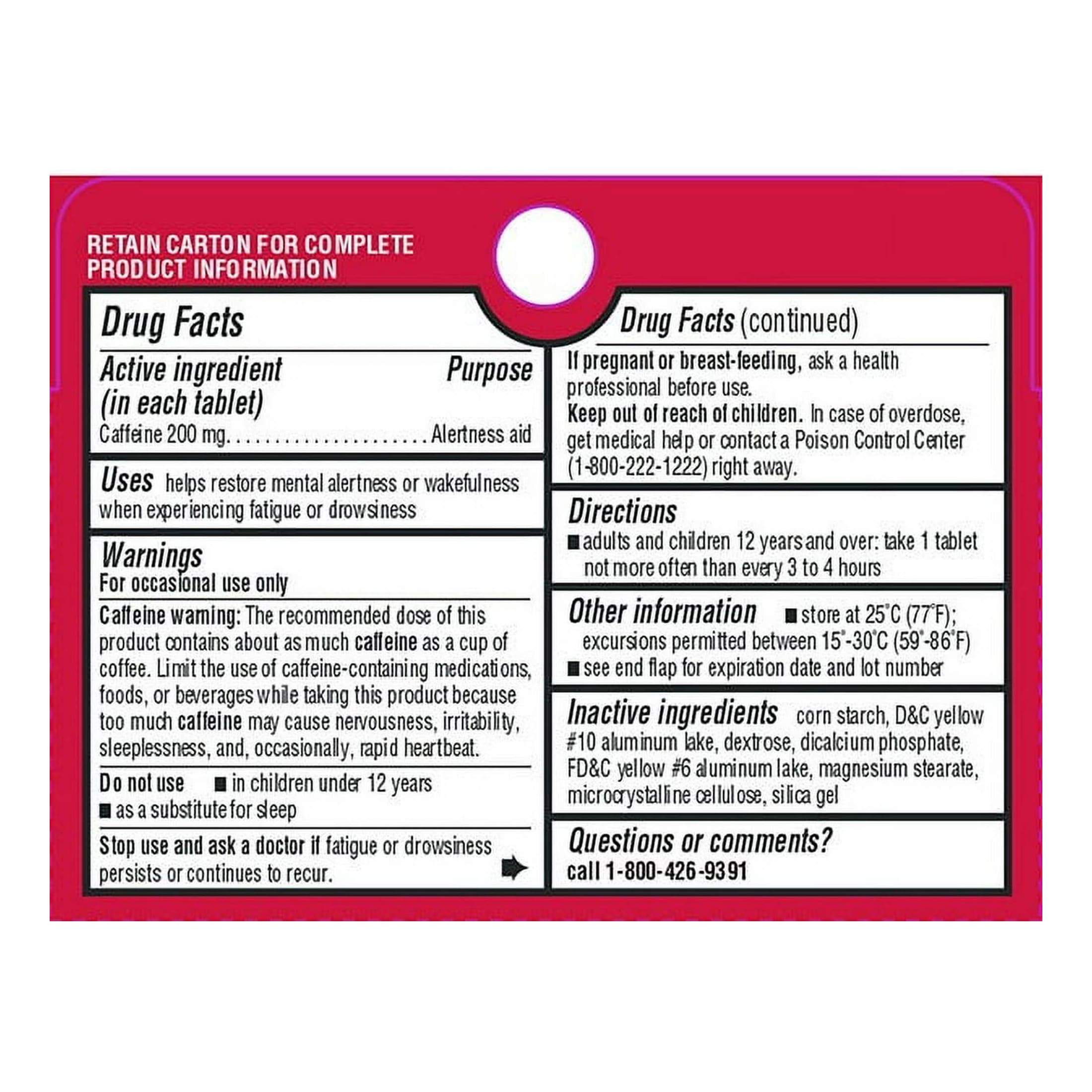 Leader Alertness Aid Caffeine Tablets, 200 mg - Pack of 16 - Image 2