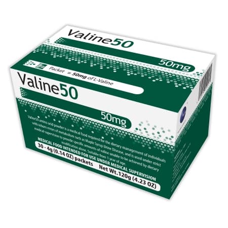Vitaflo Valine 50 MSUD Oral Supplement, 4 Gram - Box of 30 - Image 1