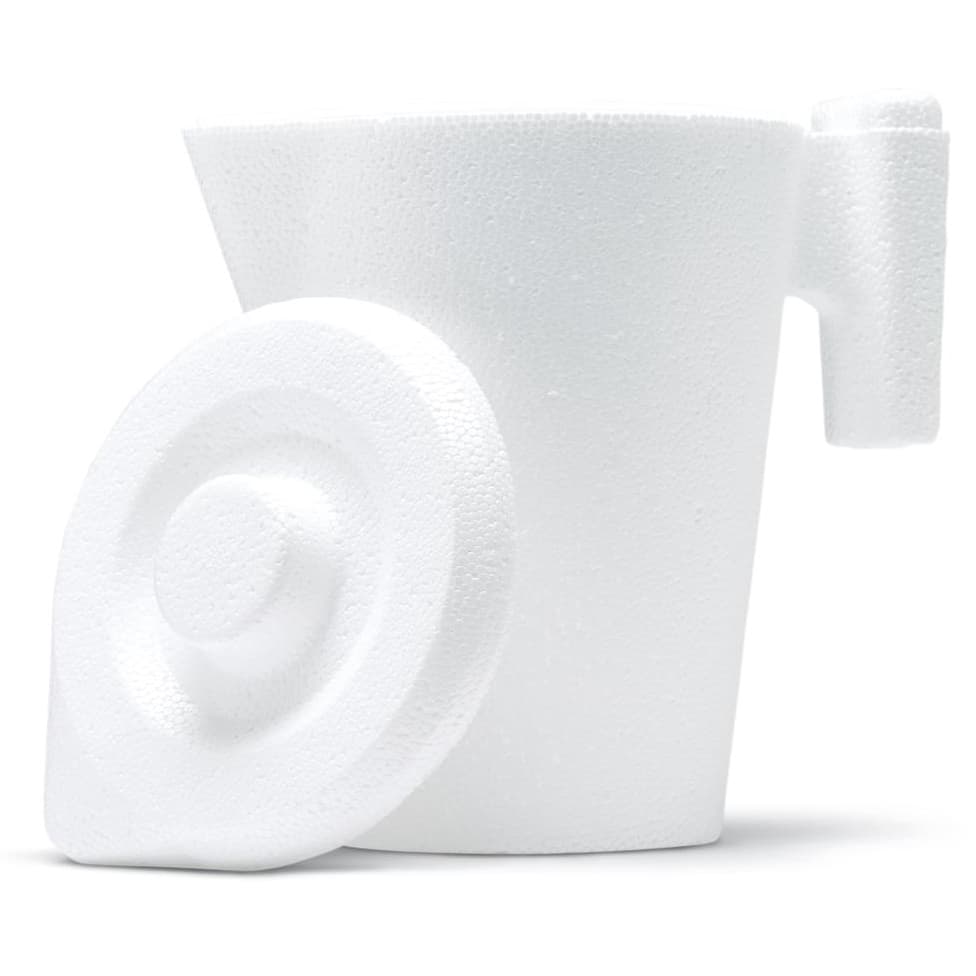 Medline Bedside Foam Pitcher, Handle and Lid, 32 oz - Case of 50 - Image 1