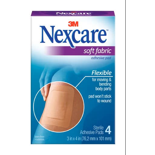 3M Nexcare Soft Fabric Adhesive Pad, 3 x 4 Inch - Case of 48 - Image 1