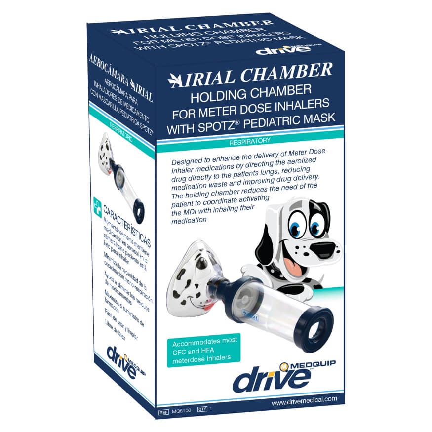 Airial Spotz Aerosol Medication Holding Chamber with Pediatric Mask - Image 1