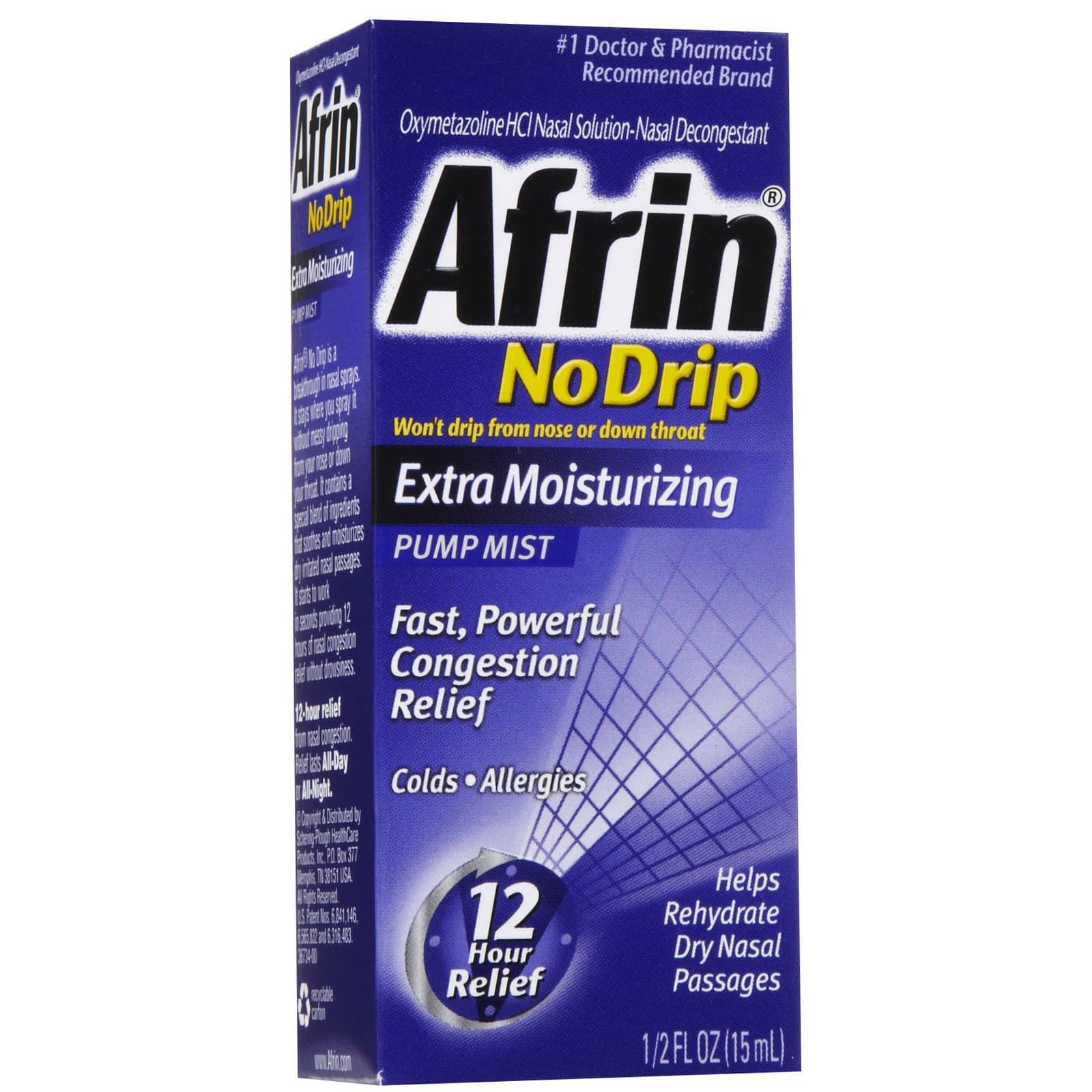 Afrin No Drip Extra Moisturizing Sinus Relief Nasal Spray - Image 1