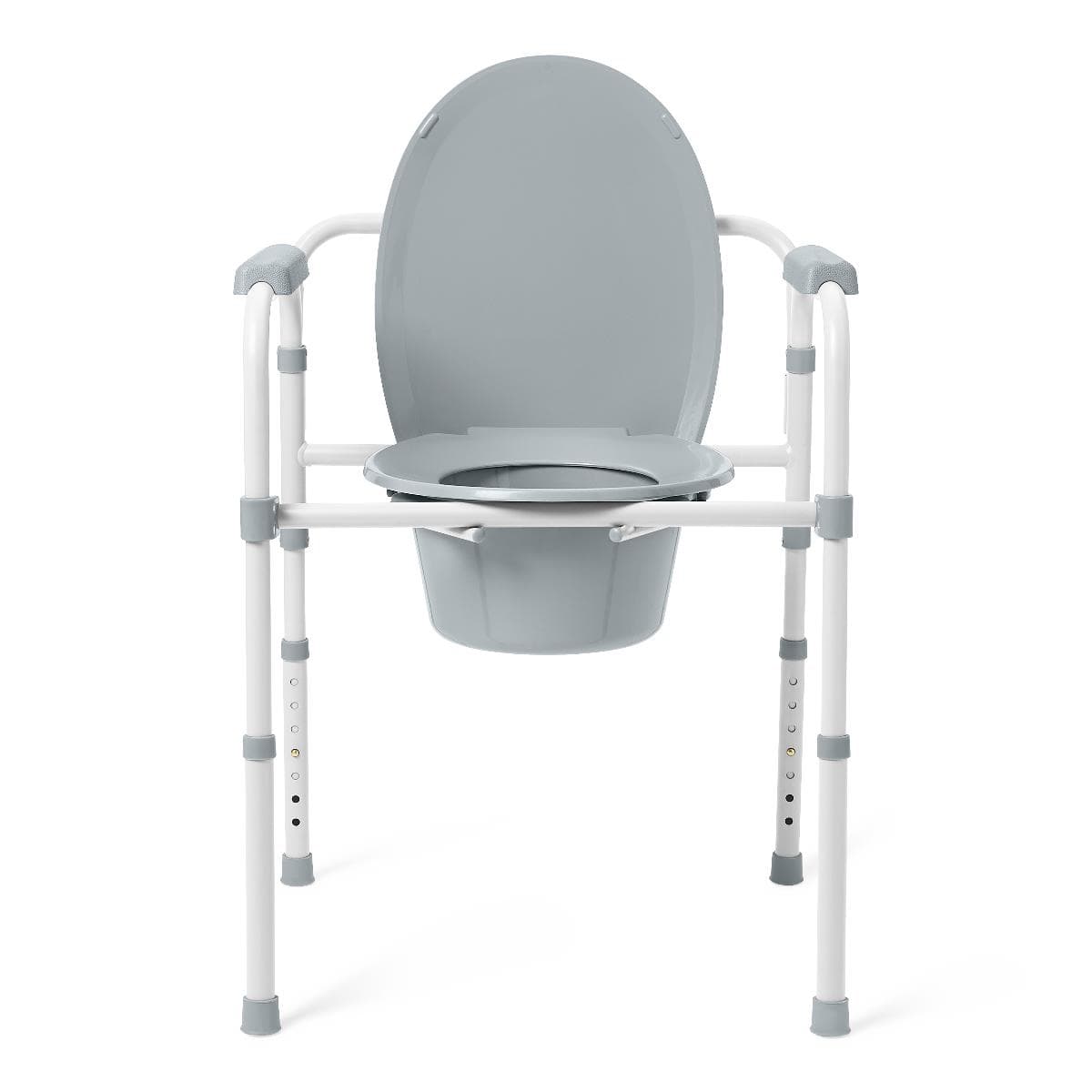 Medline 3-in-1 Folding Aluminum Elongated Commode - Image 2