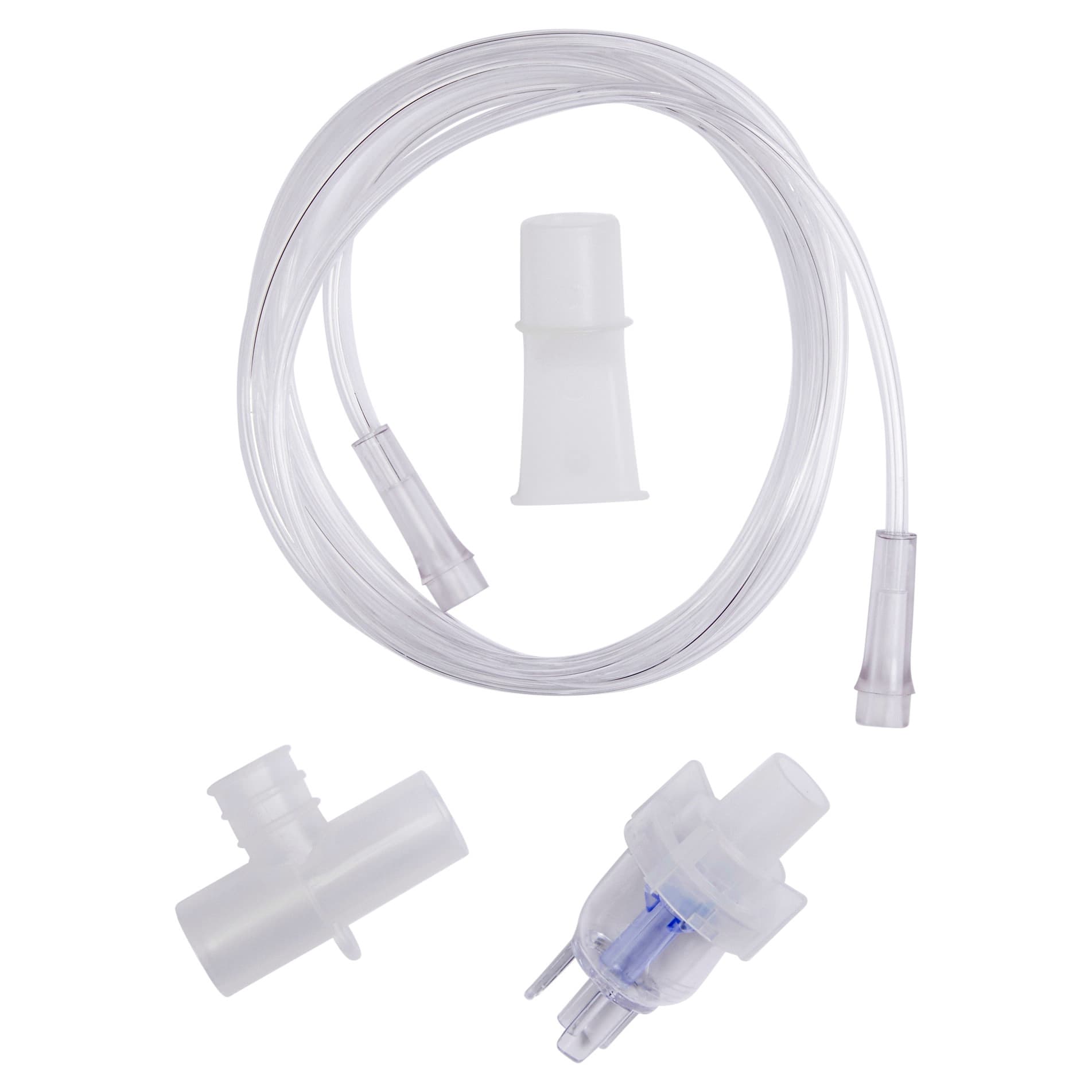 McKesson Handheld Nebulizer Kit Elbow Adapter Mouthpiece Delivery 7 Foot Oxygen Tube Length - Case of 50 - Image 1