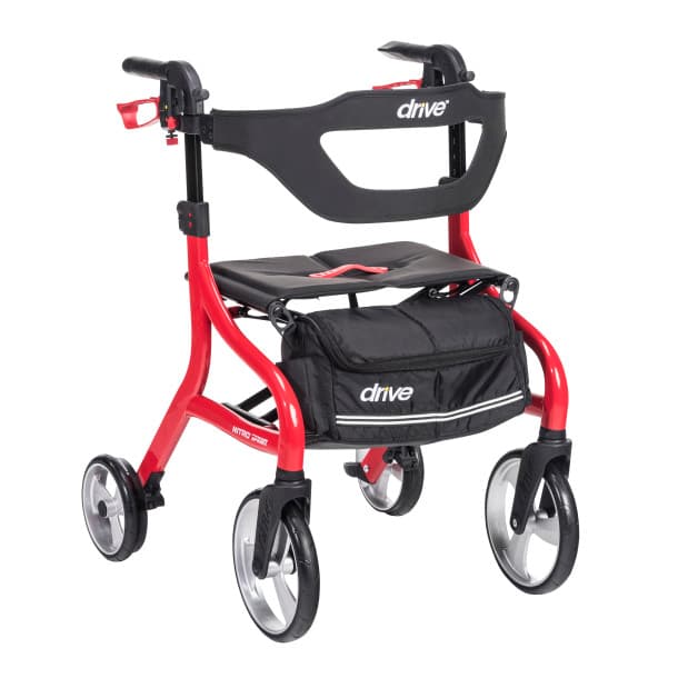Drive Nitro Sprint Rollator, Standard, Red - Each - Image 1