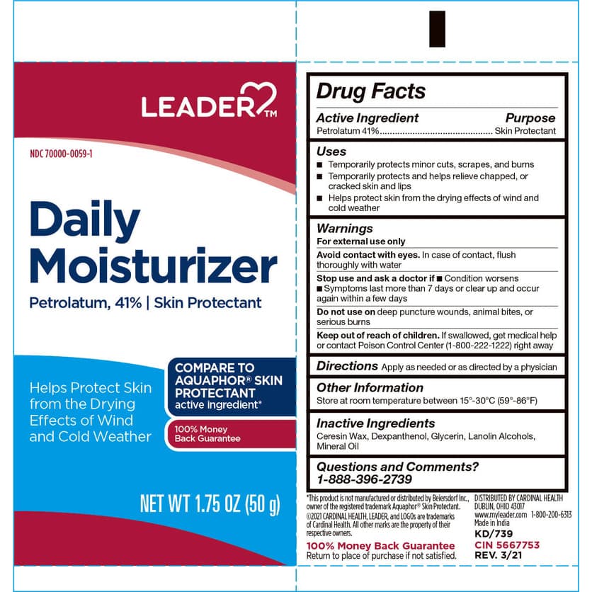Leader Daily Moisturizer Petrolatum, 41%, Ointment, 50G - Each - Image 1