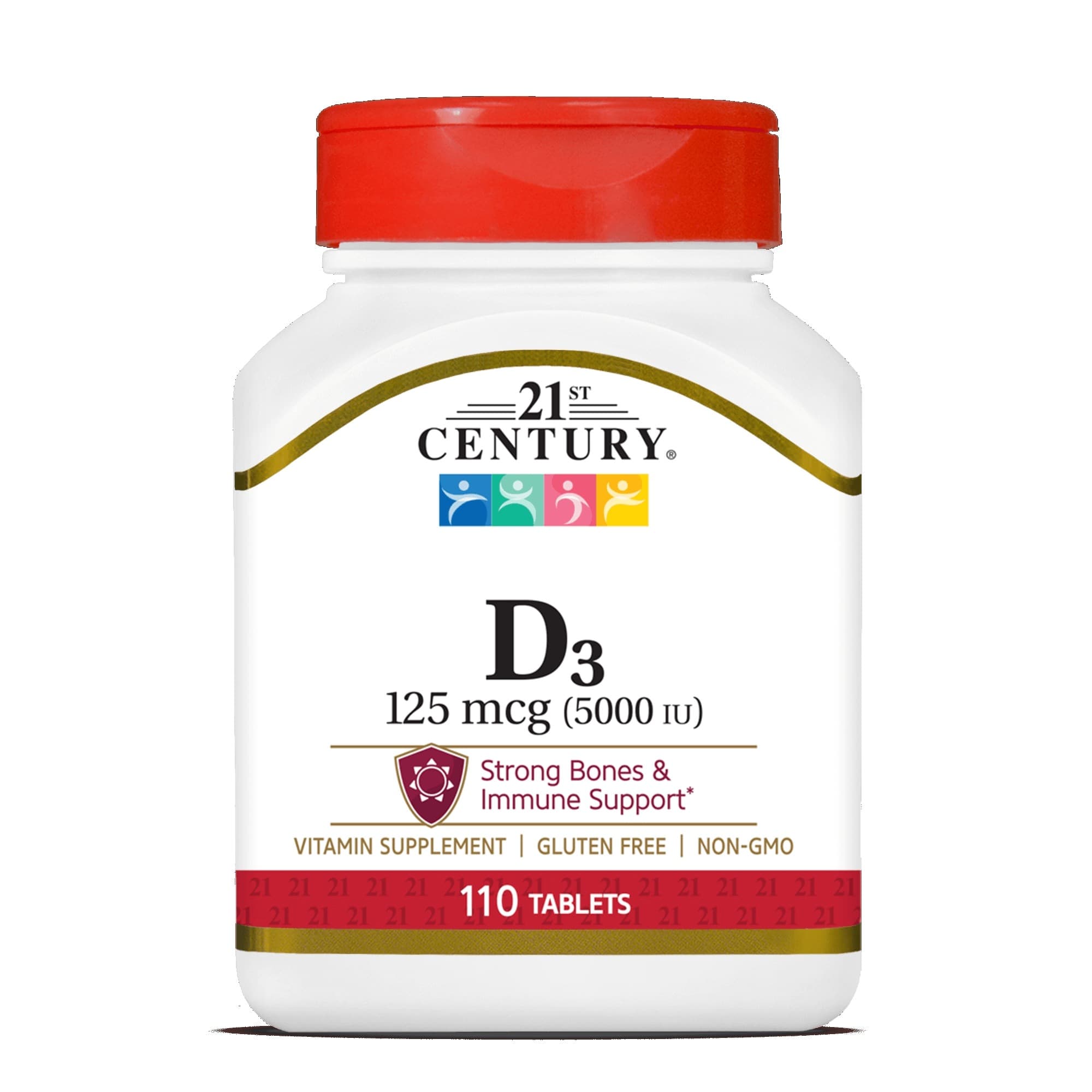 21st Century Vitamin D3 Tablets, 125 mcg - Bottle of 110 - Image 1