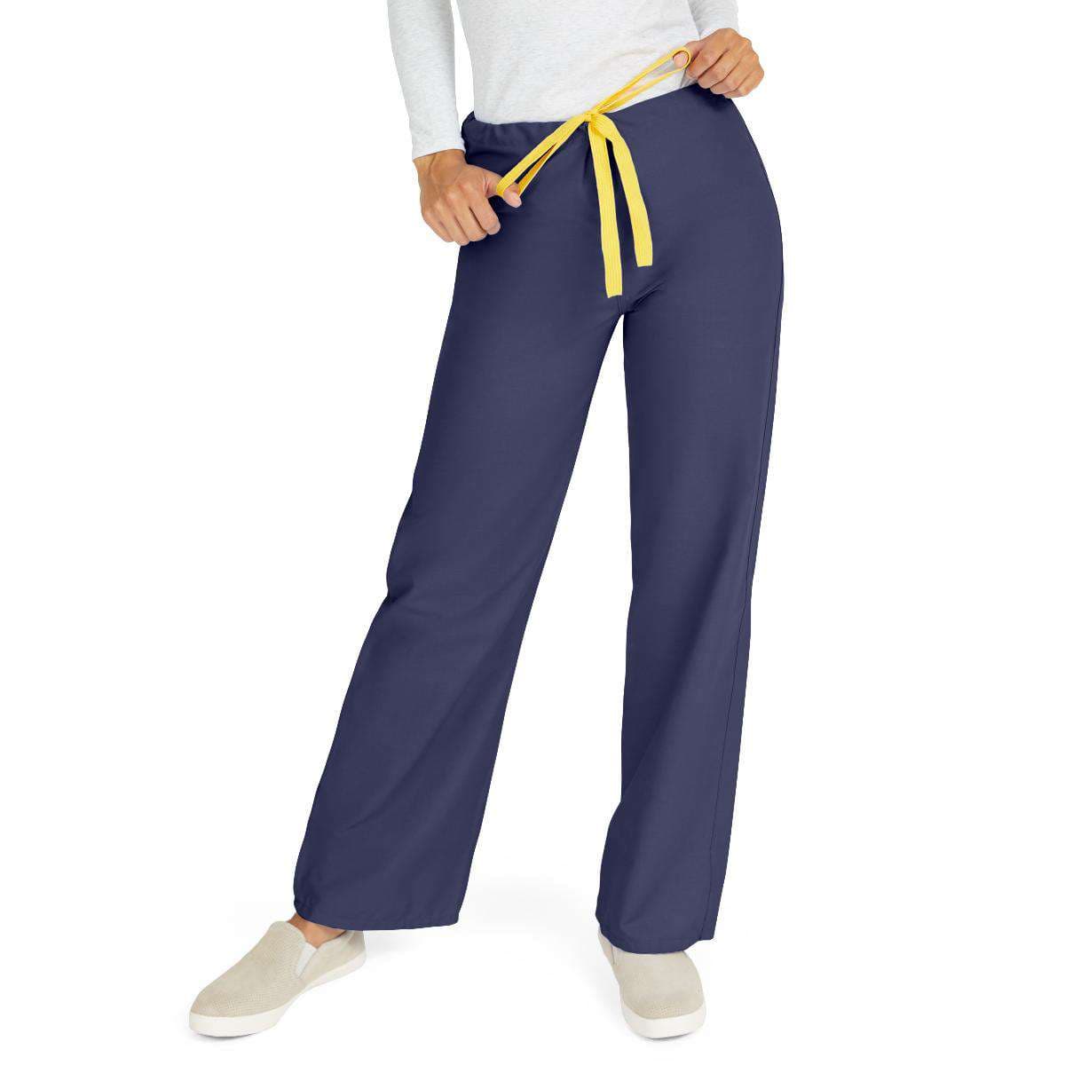 Medline AngelStat Unisex Reversible Scrub Pants, Navy, Large - Image 1