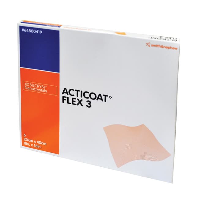 Acticoat Flex 3 Silver Barrier Dressing, 8 x 16 Inch - Case of 24 - Image 1