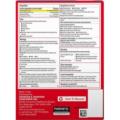 Tylenol Cold + Flu Severe Acetaminophen Caplets - Box of 100 - Image 2
