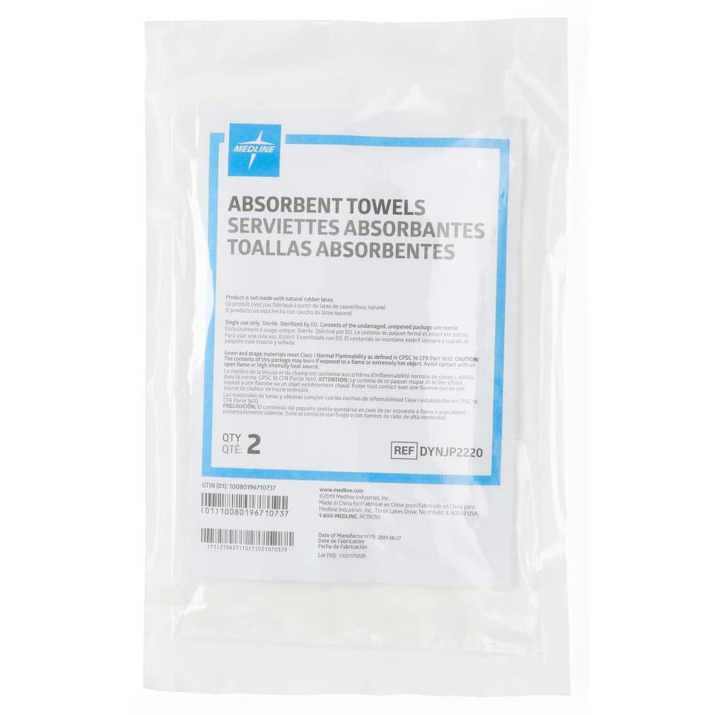 Medline Procedure Towel, White, Sterile - Image 3