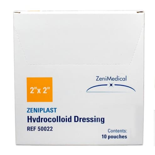 ZeniPlast Hydrocolloid Dressing, 2 x 2 Inch - Box of 10 - Image 1