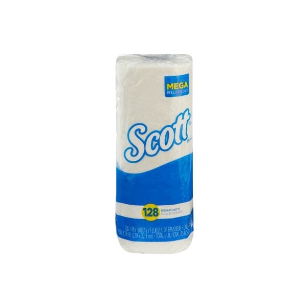 Scott Kitchen Paper Towel White 1-Ply 128 Sheets, 8-4/5 x 11 Inch - Case of 20 - Image 1