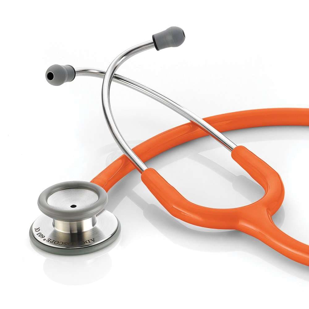 ADC Adscope Clinician Stethoscope, Orange - Image 1