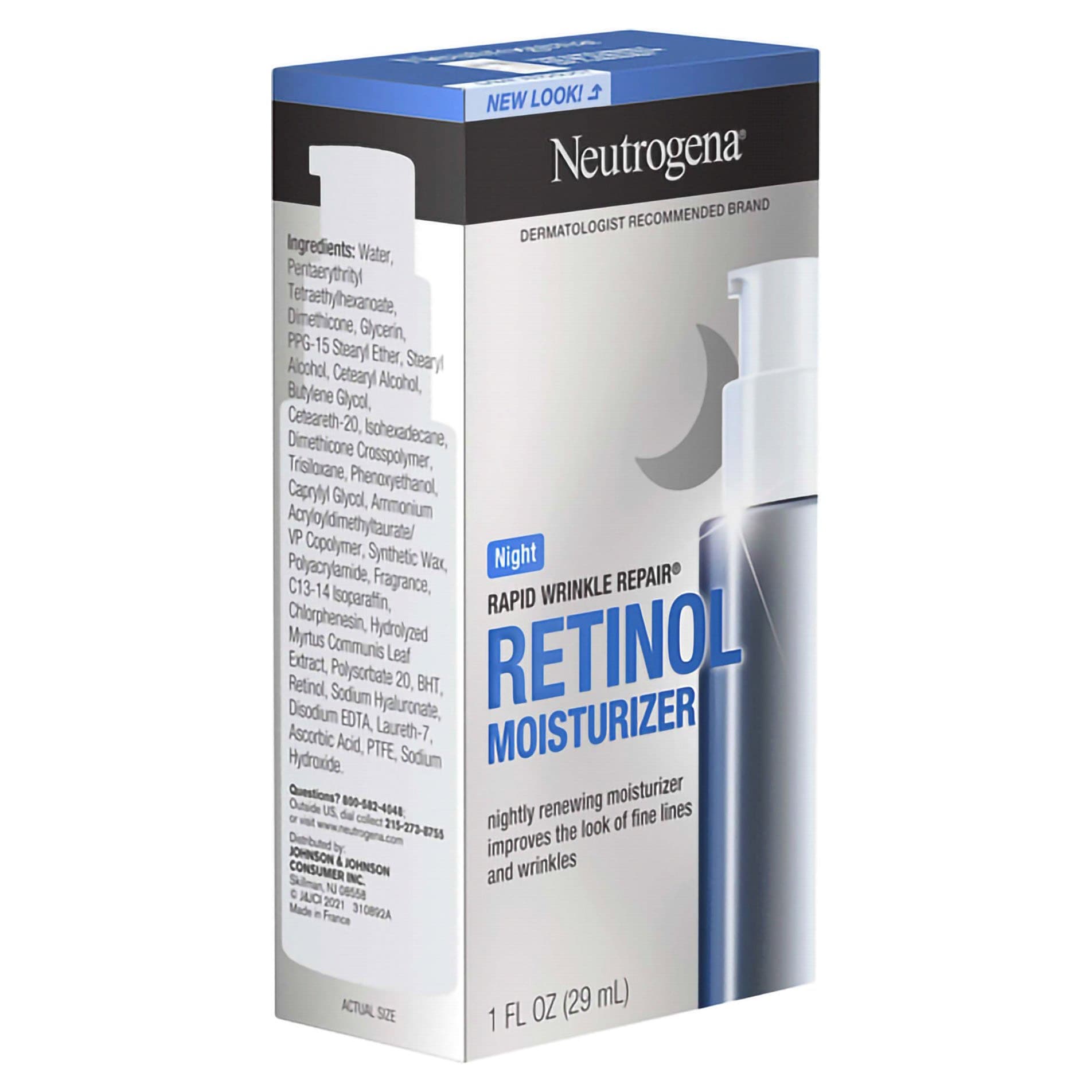 Neutrogena Rapid Wrinkle Repair Night Retinol Moisturizer, Unscented, 1 oz - Each - Image 2
