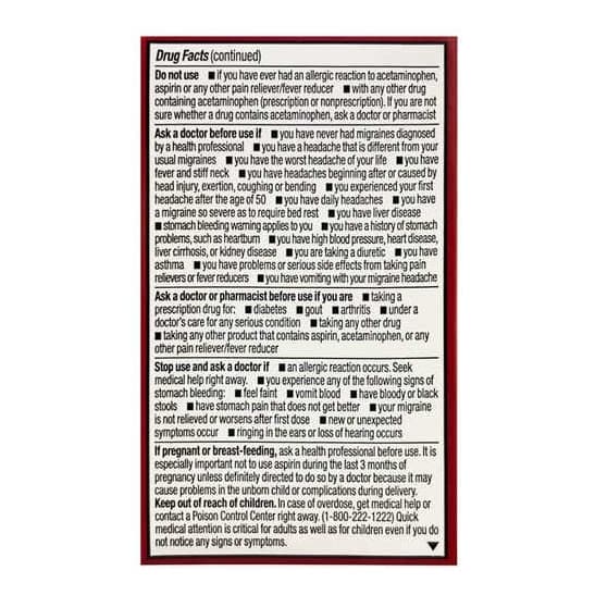 Leader Migraine Relief Coated Caplets - Pack of 24 - Each - Image 2