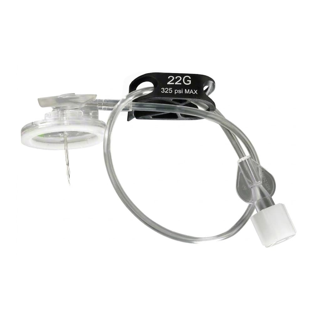 Surecan Safety II Huber Needle Infusion Set, 22G x 0.8 in. (20mm) - Case of 100 - Image 1
