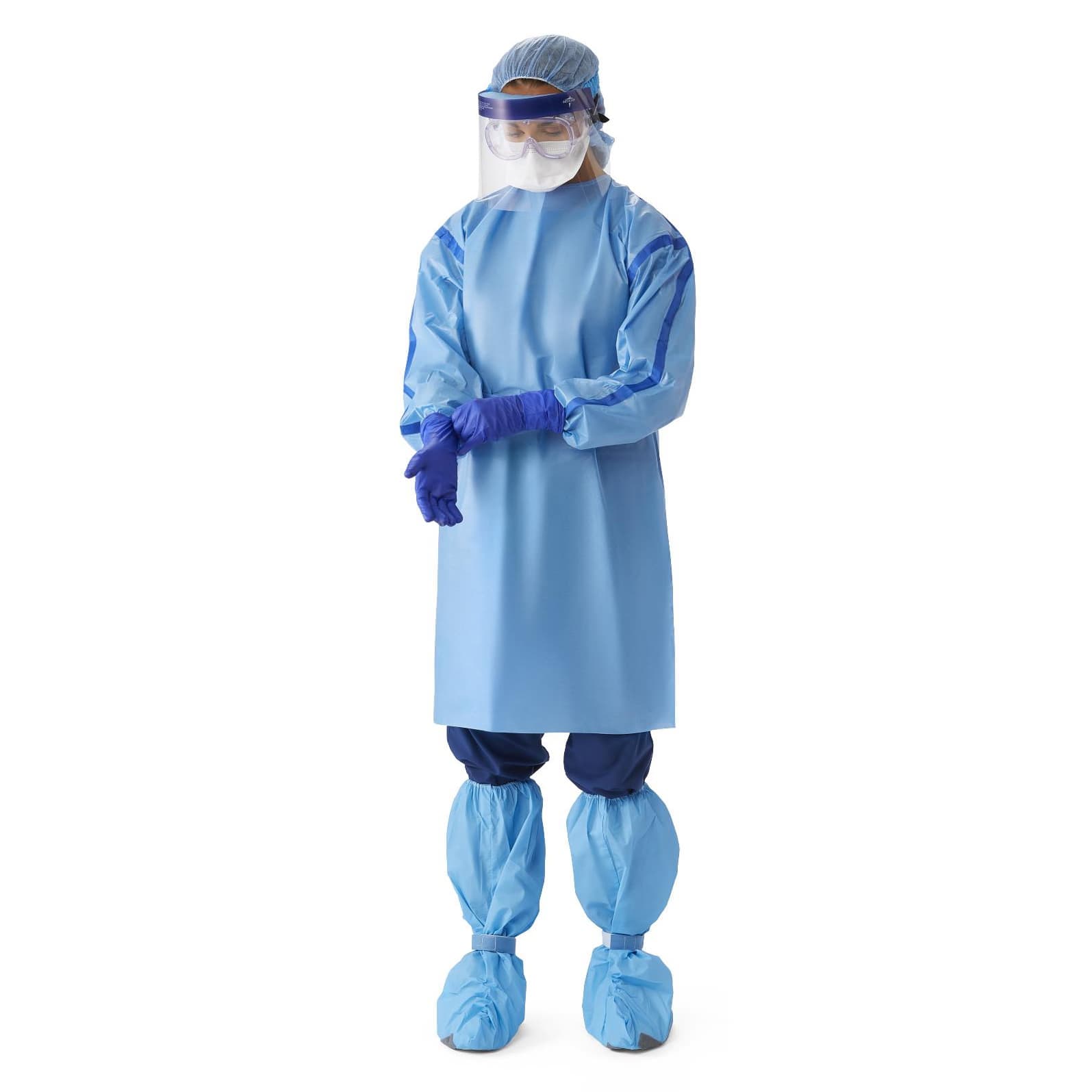 Medline Disposable AAMI Level 2 SMS Chemotherapy Isolation Gown - Image 1